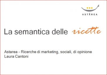 LA RICETTA DIVENTA UN MEDIA